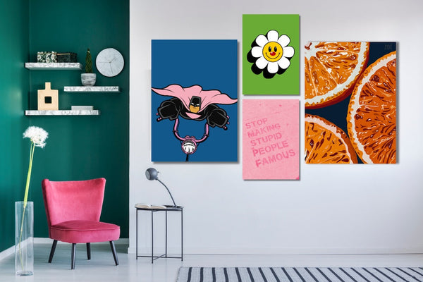 tableau-acoustique-fleur-smile-vert