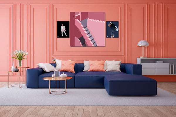 tableau-artiste-architecture-immeuble-rose