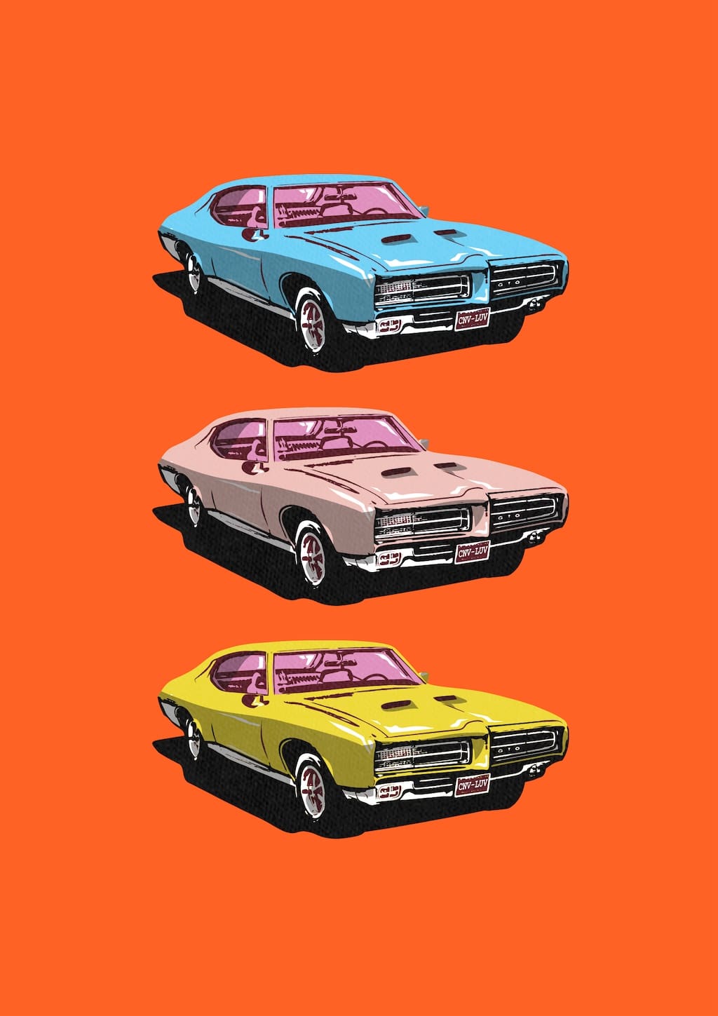 Trio de voitures